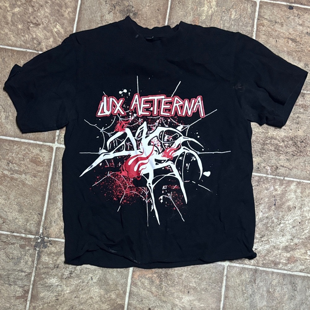 Eterna Lux Aeterna Black and Red Tee